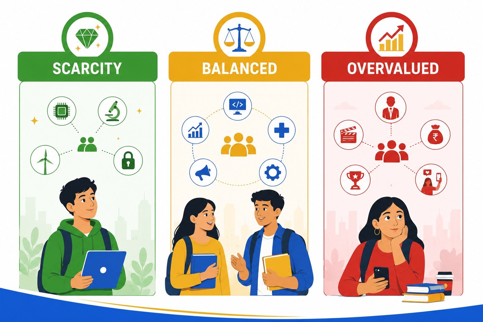 scarcity balanced overvalued careers